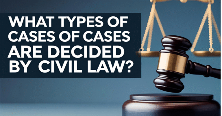 what type of cases are decided by under civil law