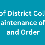 Maintenance of Law and Order